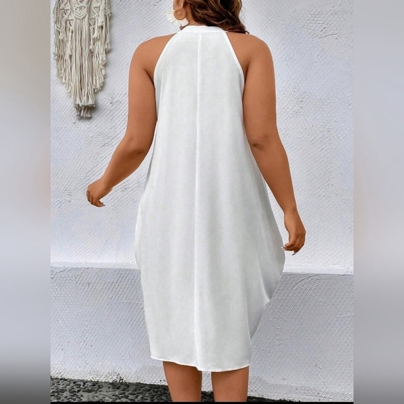 Plus Mandala Print Notched Neckline Dress 0XL - Picture 2 of 3